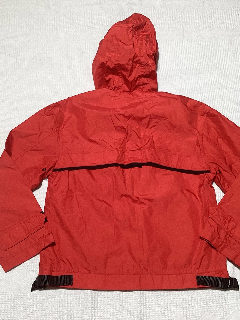 Eddie Bauer Size XS Red Windbreaker Hooded Jacket Front Zip Closure - Picture 3 of 8